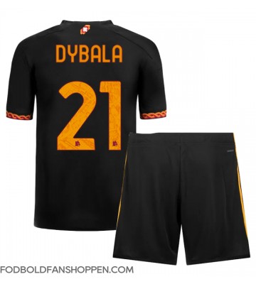 AS Roma Paulo Dybala #21 Tredjetrøje Børn 2023-24 Kortærmet (+ Korte bukser)